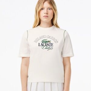 LACOSTE X Roland-Garros Edition Relaxed Fit Cotton T-Shirt